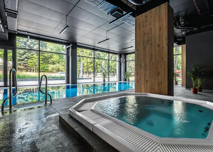 شقة Prestige Luxury Suite- Basen, Jacuzzi, Sauna & Prywatne Miejsce Parkingowe لوبلين